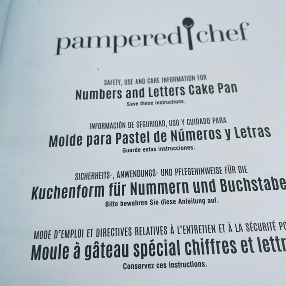 Pampered Chef Numbers and Letters Cake Pan - Picture 4 of 5